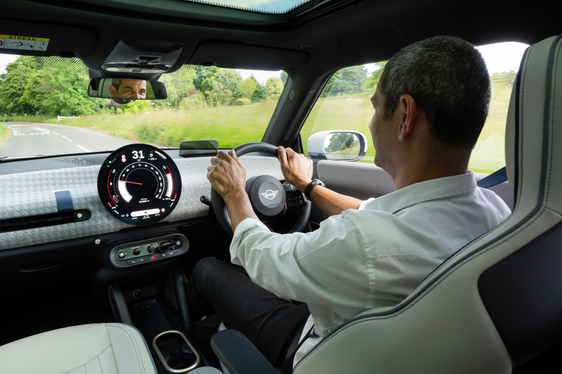 Gareth Herincx drives the Mini Cooper Electric